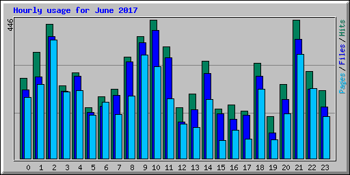 Hourly usage for June 2017