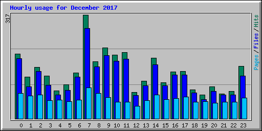 Hourly usage for December 2017