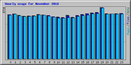 Hourly usage for November 2018