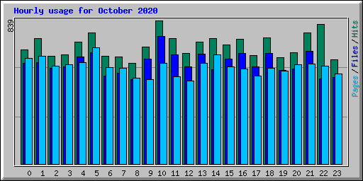 Hourly usage for October 2020