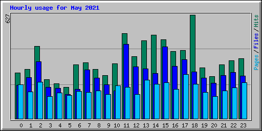 Hourly usage for May 2021