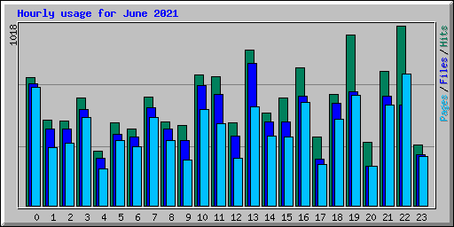 Hourly usage for June 2021
