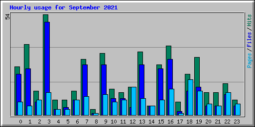 Hourly usage for September 2021